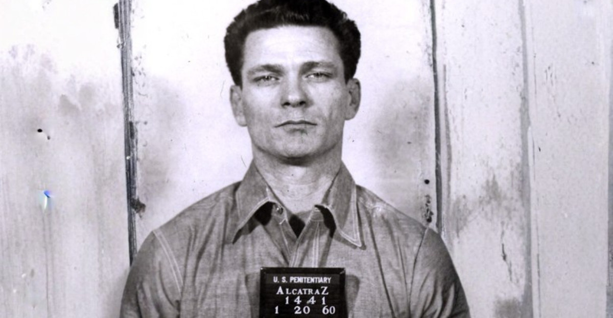 Frank Morris mugshot from Alcatraz.