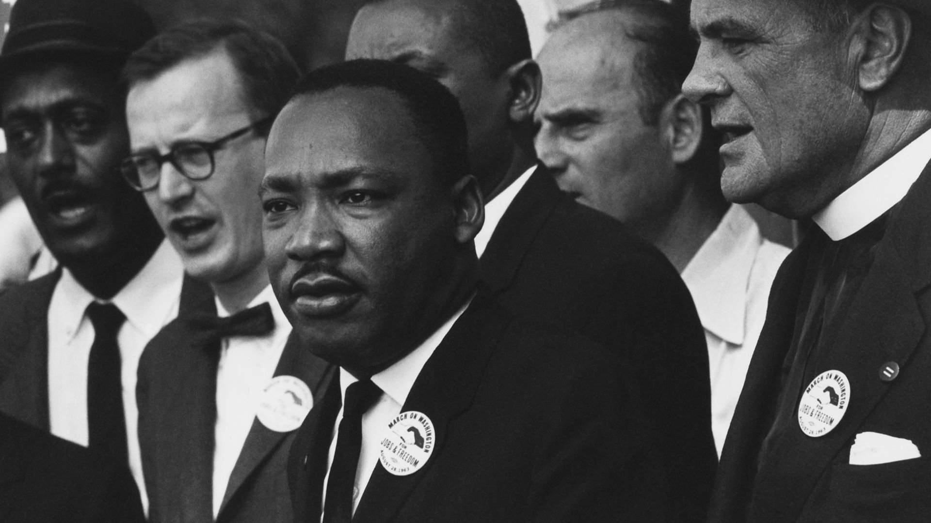 Martin Luther King Jr. during the 1963 March on Washington for Jobs and Freedom, during which he delivered his historic