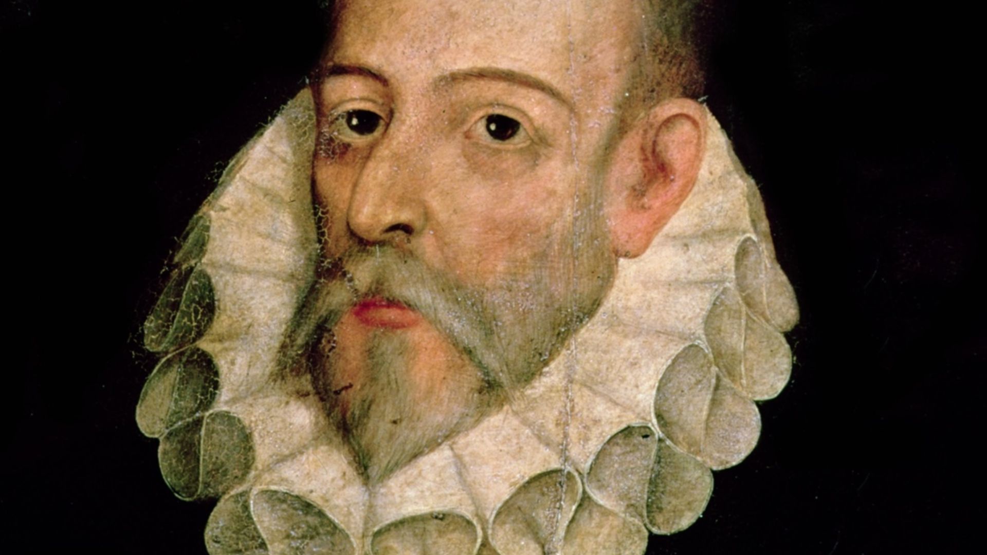 Portrait of Miguel de Cervantes Saavedra commonly said to be that which, according to the prologue to Cervantes'