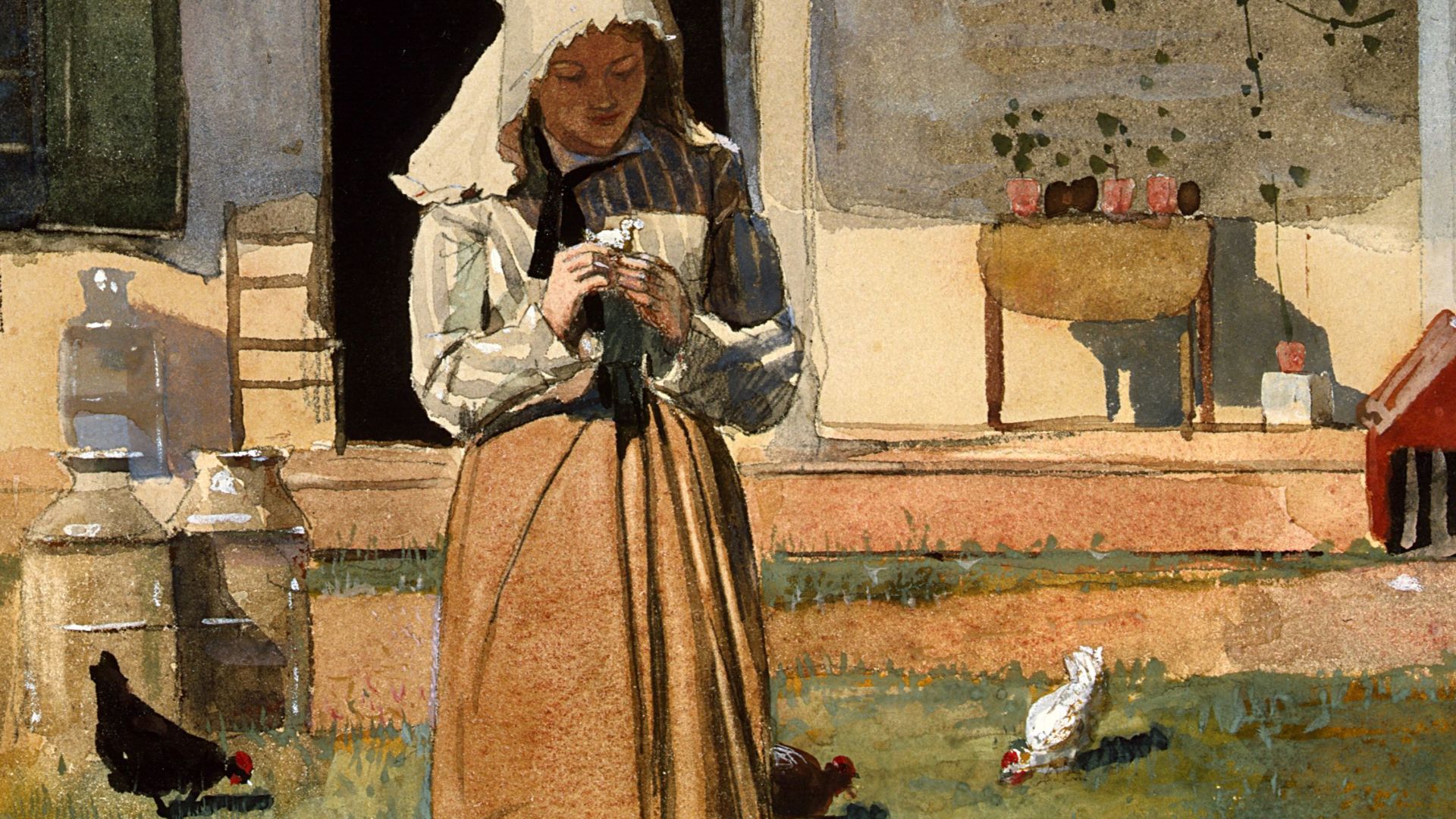 The Sick Chicken by Winslow Homer, 1874

Watercolor, gouache and graphite on paper