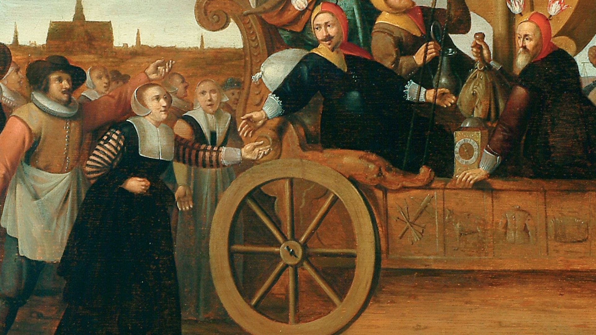 Flora's Wagon of Fools: Allegory on the Tulip mania. Painted by Hendrik Gerritsz Pot, circa 1637.