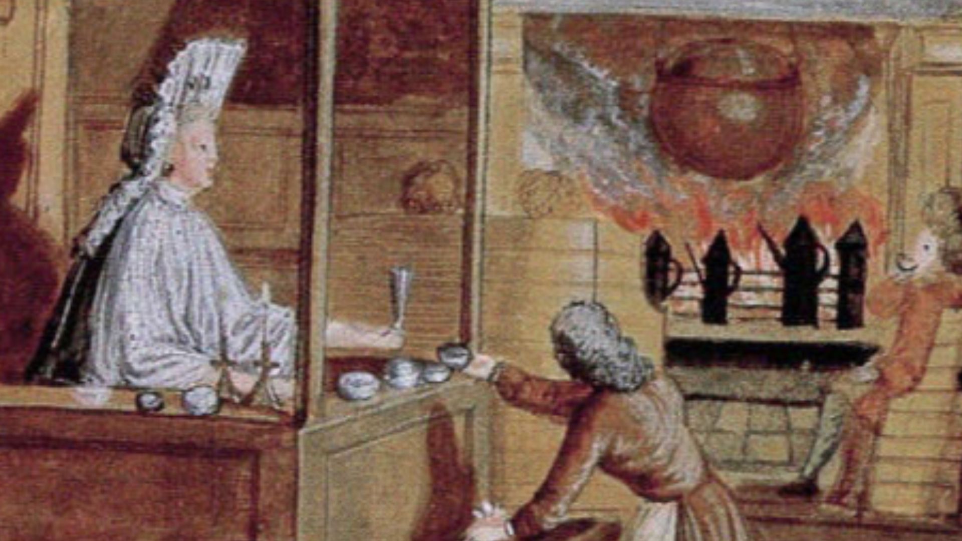 Interior of a London Coffee-house, 17th century