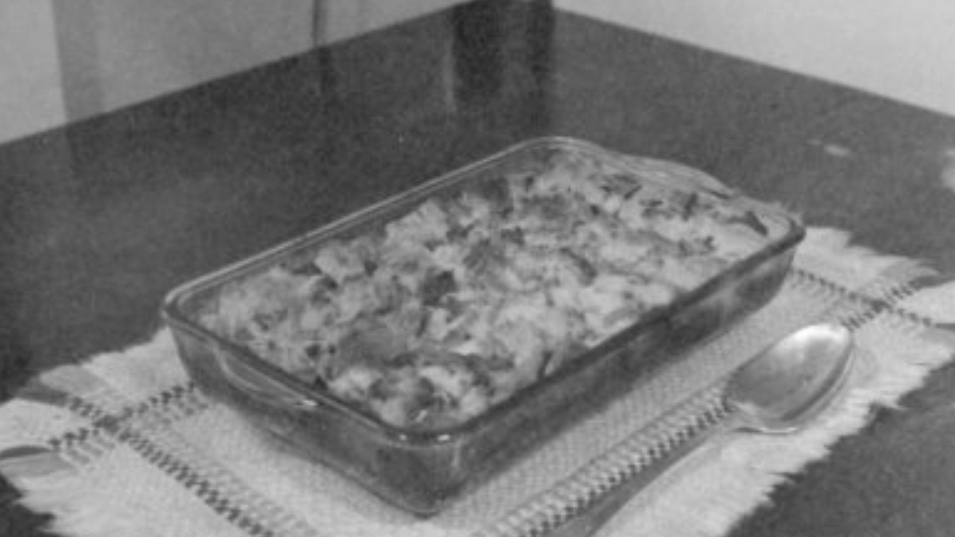 Caption: November 6, 1948. Goshen, Indiana. Bread pudding made by Mrs. Irvin Horst.
Citation: Mennonite Community Photograph Collection, 1947-1953. Food. HM4-134 Box 1 Photo 141-5. Mennonite Church USA Archives - Goshen. Goshen, Indiana.