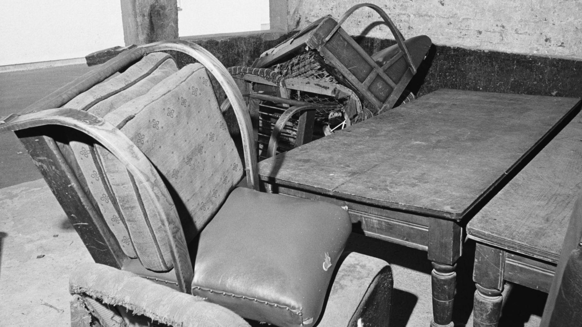 Old furniture and kitchen appliances