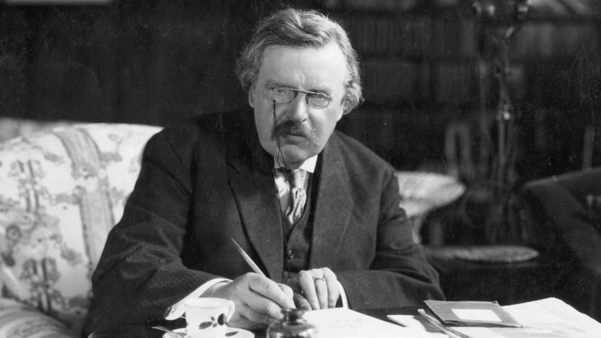 G. K. Chesterton at work
