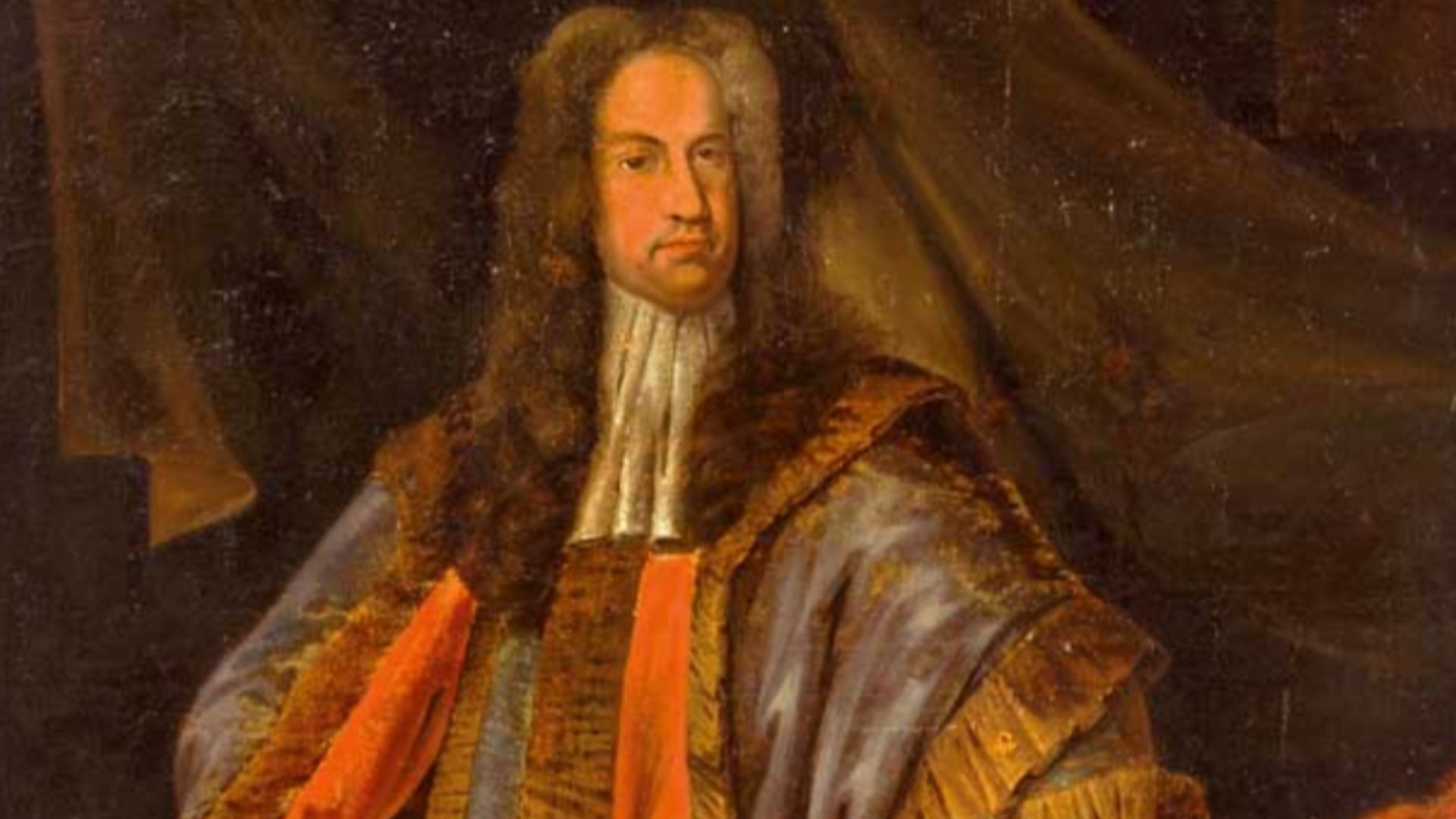 Maler um 1720 - 1730. Ganzfiguriges Portrait von Kaiser Karl VI. in höfischem Habit (für die Auskunft danken wir Frau Drs. Lilian Ruhe in Arnheim). Öl/Lwd. 202 x 137 cm. R. Provenienz ehem. Rittersaal des Neuen Schlosses derer von Speth und Schülzburg
Auk