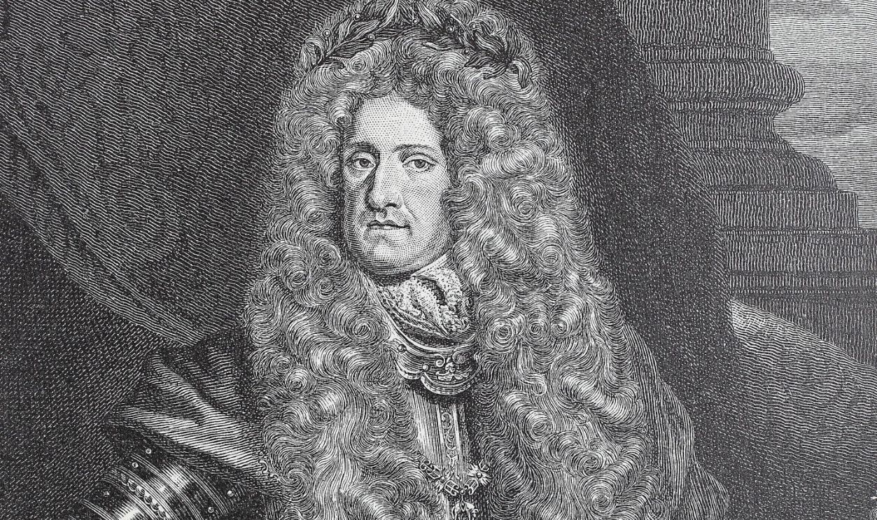 Charles VI, 1 October 1685 - 20 October 1740, succeeded his elder brother, Joseph I, as Holy Roman Emperor, King of Bohemia, as Charles II, King of Hungary and Croatia, Serbia and Archduke of Austria, as Charles III, Painting and engraving by Antonius Birckhart, digital improved reproduction of an original print from the 19th century. 