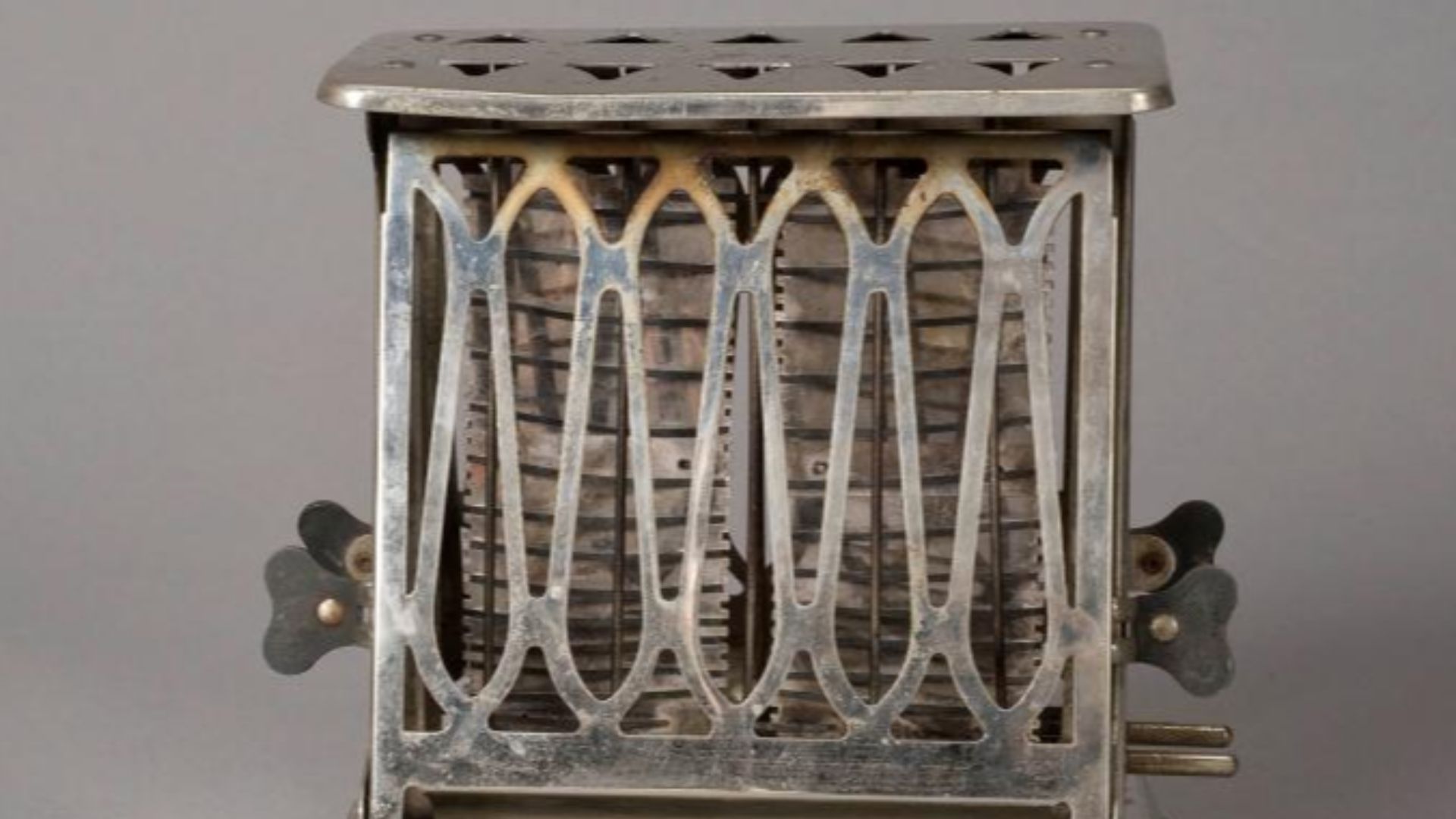 An antique toaster
Now sought after as a “vintage” collector's piece, this beautifully designed chrome Westinghouse Turnover Toaster was once sought after as a modern convenience in the kitchen. Manufactured in 1914, the toaster had doors that could turn