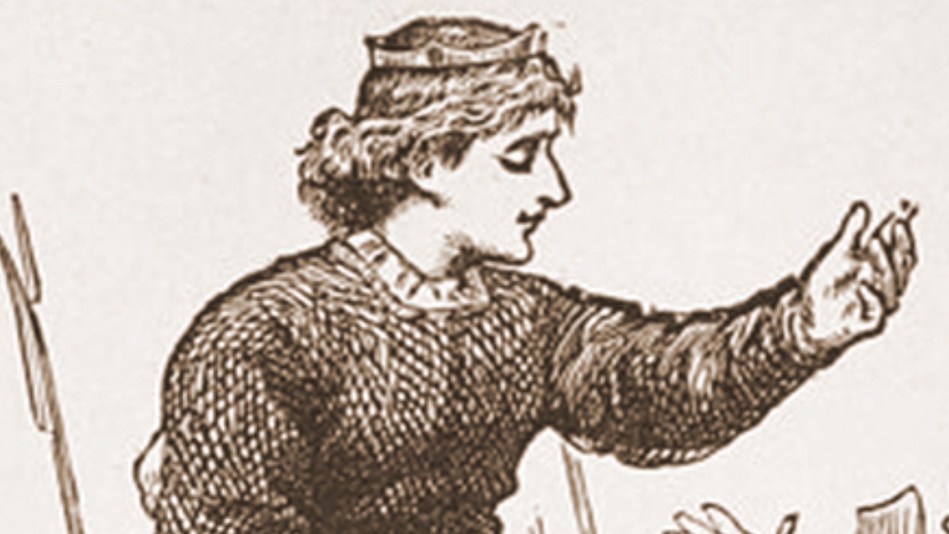 Artist’s impression of w:Lambert Simnel riding on the shoulders of supporters in Ireland