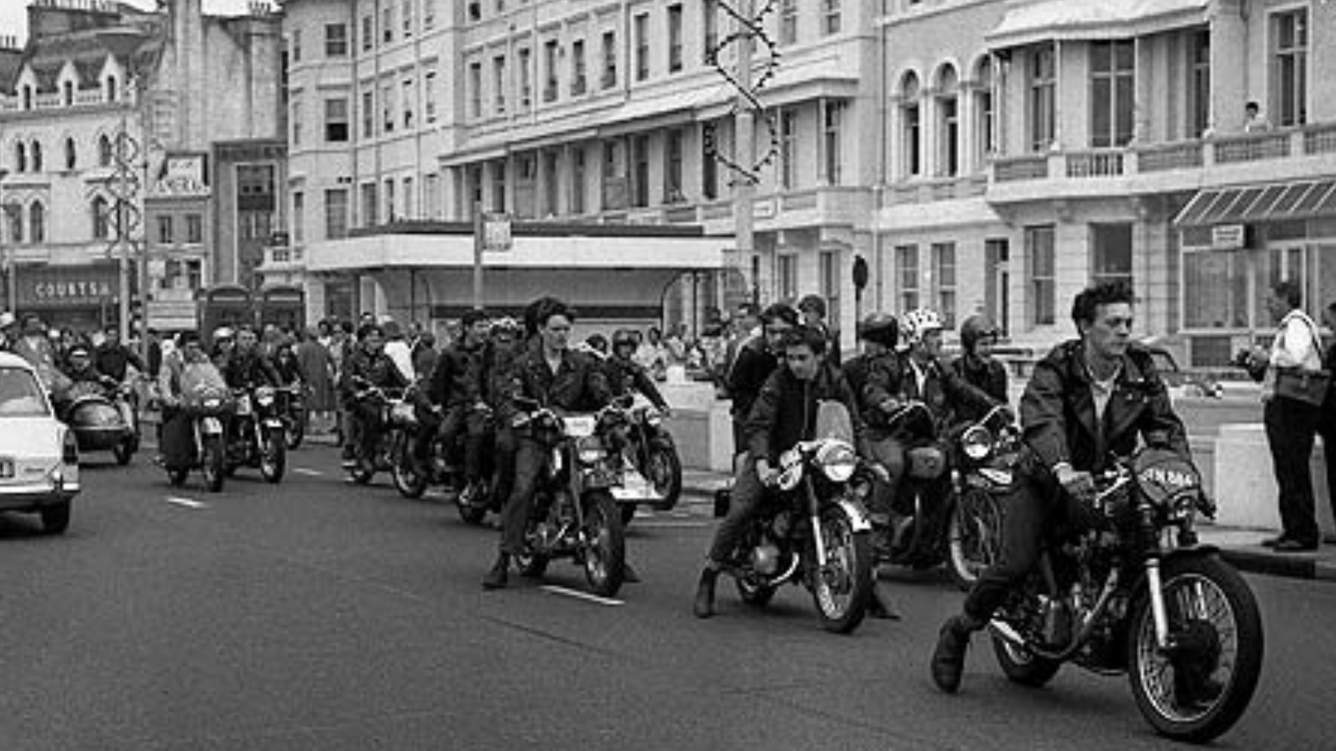 I cannot put a date to this, but it could be from the Mods and Rockers invasion in 1964.