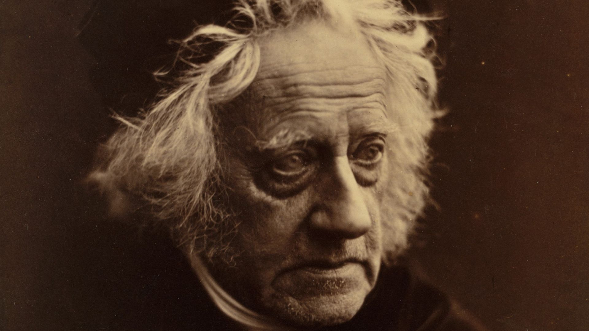 John Herschel (1815-1879), photographed by Julia Margaret Cameron in April 1867. Image: 31.8 x 24.9 cm (12 1/2 x 9 13/16 in.) Mount: 39.9 x 32.9 cm (15 11/16 x 12 15/16 in.)