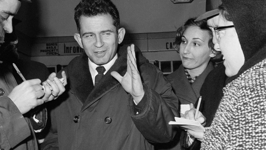 Norman Mailer Giving Press Interview in 1960