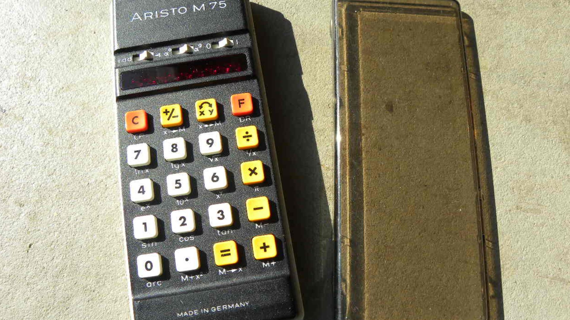 Aristo M 75 Vintage Red Led 1970s Calculator