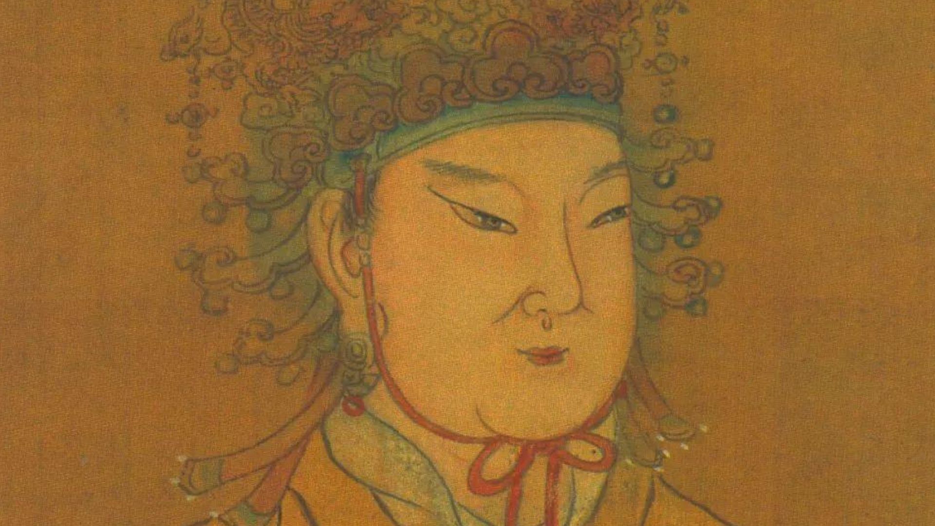 Portrait of Zhou dynasty's Emperor Zetian about Qing dynasty.