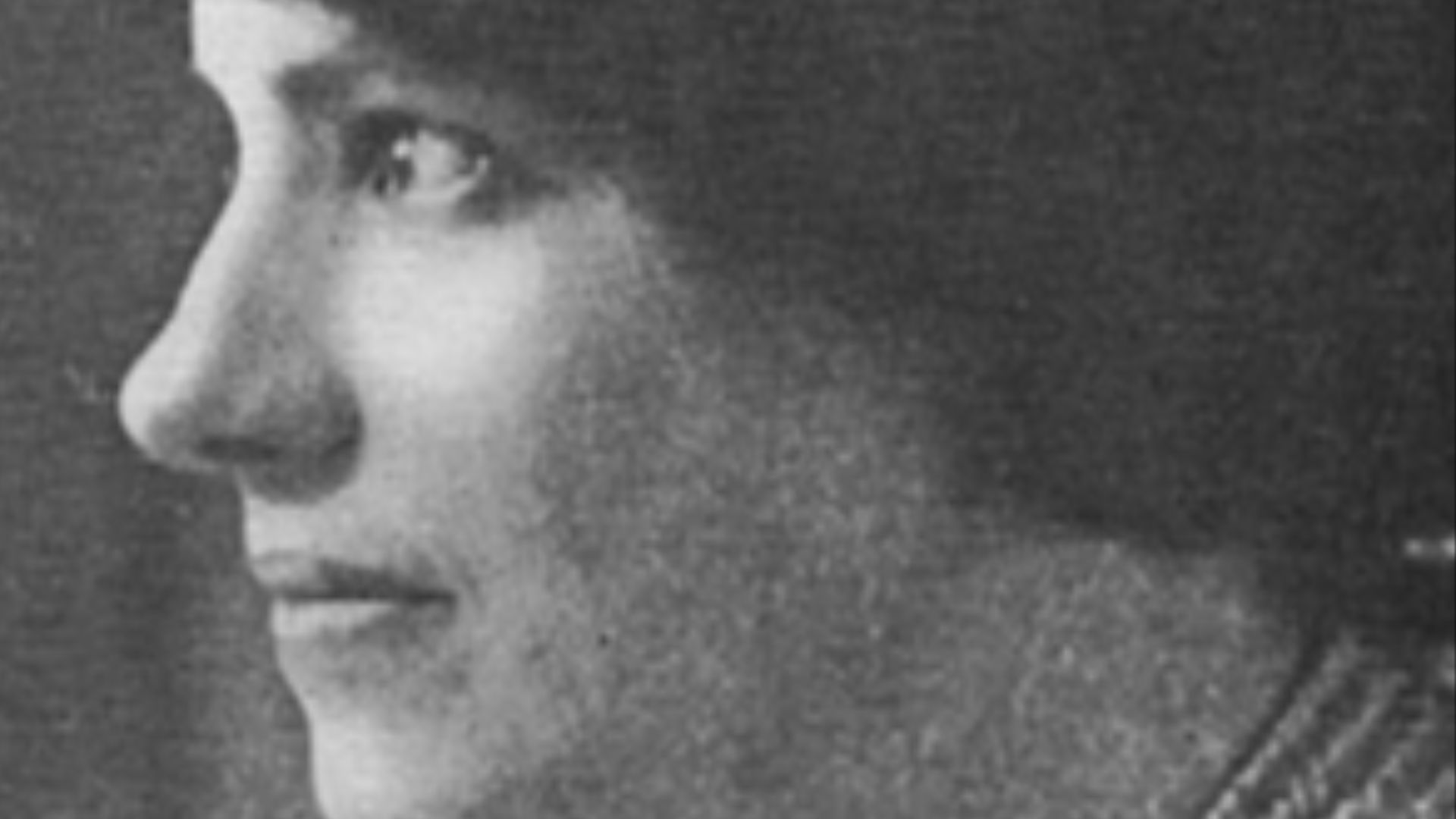 Profile photograph of Anna Anderson, who adopted the identity of Grand Duchess Anastasia of Russia in early 1922