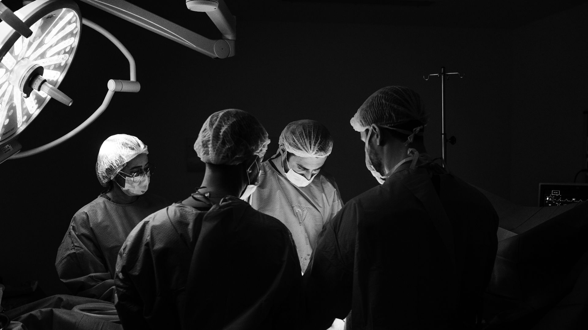 a group of people in a room