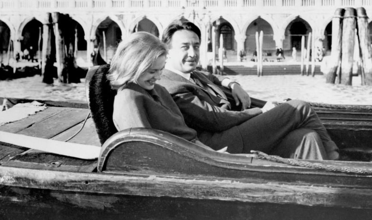 ITALY - JANUARY 01: Venice, Romantic Gondola Trip For Jean Seberg And Romain Gary In The 1960'S.