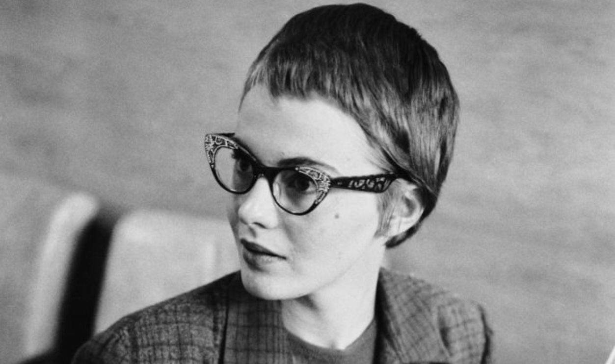 American actress Jean Seberg (1938 - 1979) trying on glasses at an optician's in her home town of Marshalltown, Iowa, March 1957. She has just returned to the USA after shooting her debut film, 'Saint Joan' in the UK. She was chosen from eighteen thousand applicants in a nationwide talent search by director Otto Preminger. 
