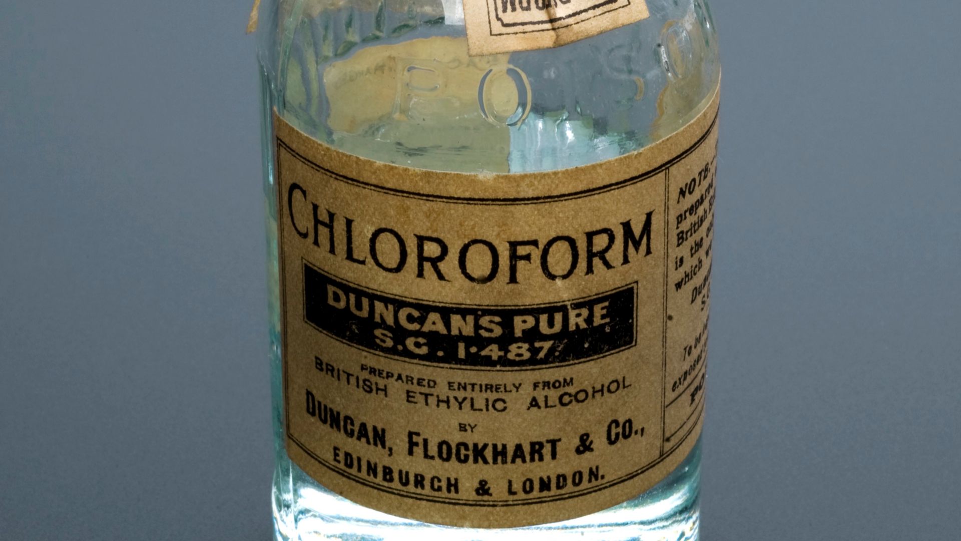 Duncan Flockhart & Co Ltd was commissioned by James Young Simpson (1811-1870) to manufacture chloroform from 1847 onwards. In 1847, Simpson became the first surgeon to use chloroform as an anaesthetic during childbirth. Duncan Flockhart & Co. Ltd became t