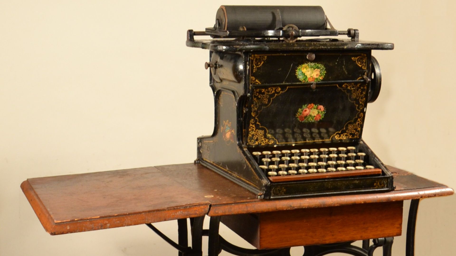 The Sholes & Glidden 'Type Writer' was the first commercially successful typewriter. The S&G is also known as the Remington 1. It was manufactured under contract by Remington Firearms of Ilion New York