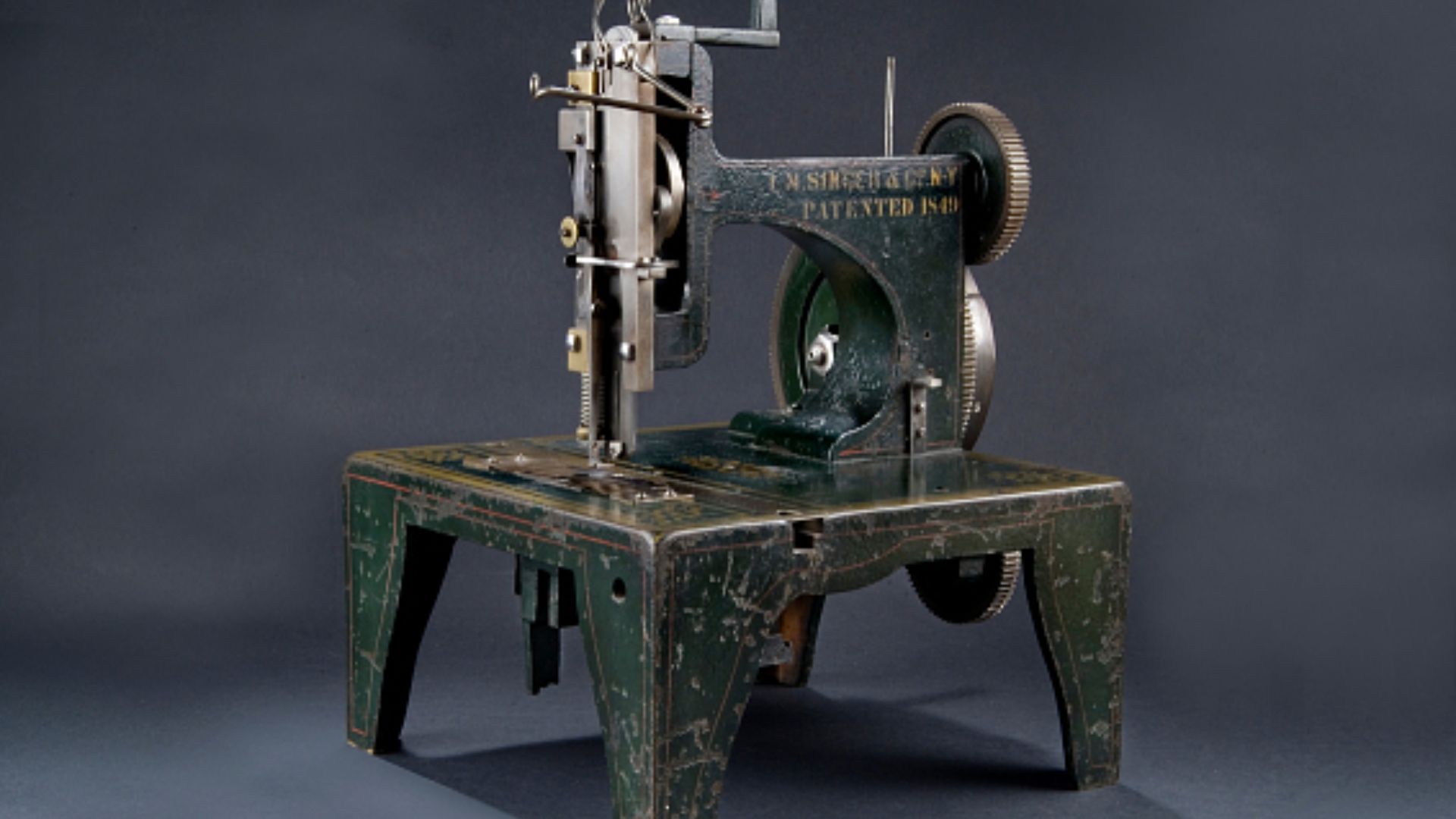 TE.T06133.000, sewing machine patent model, Singer.