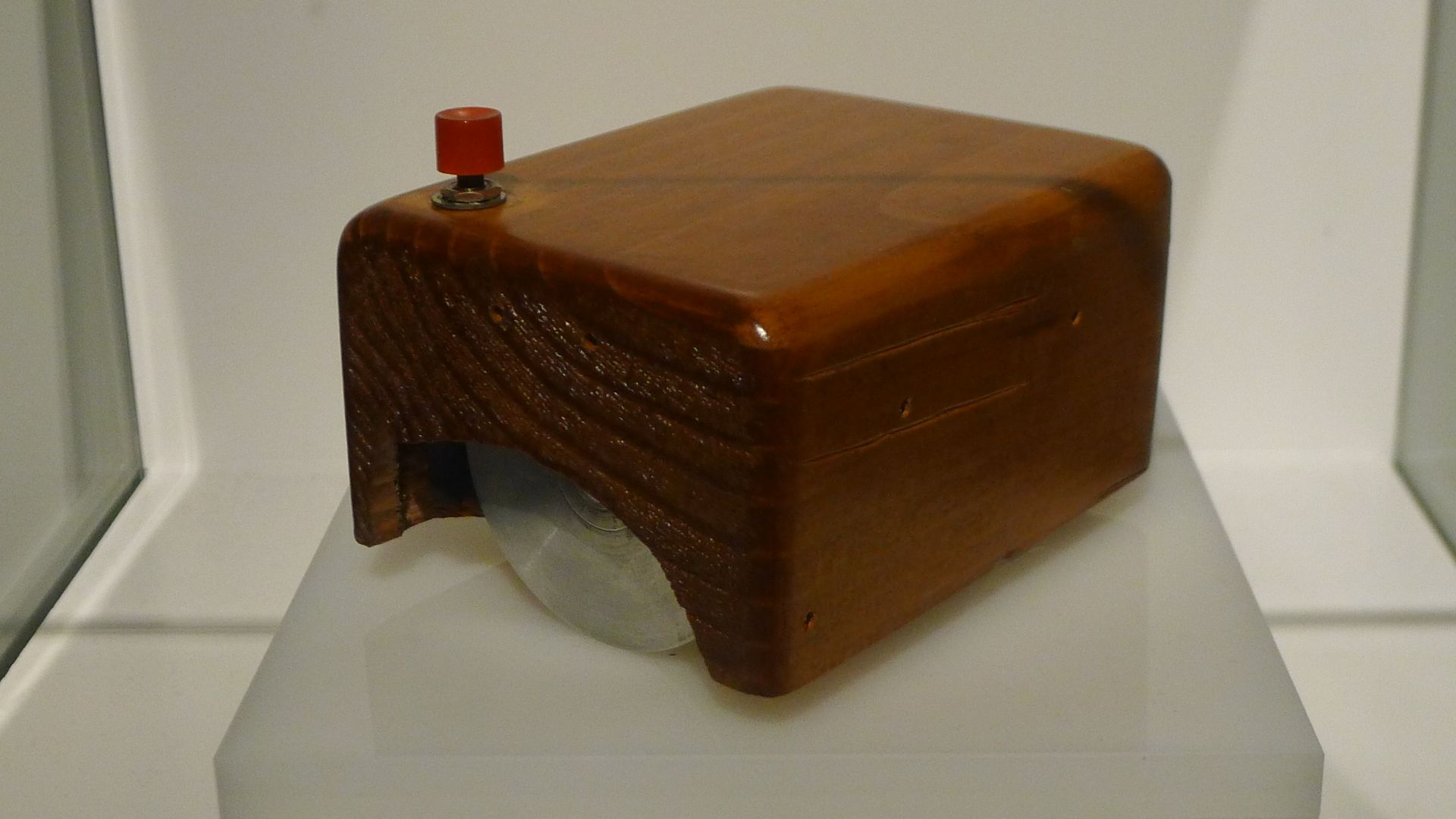 The first MOUSE in the world invented by Douglas Engelbart in 1968.