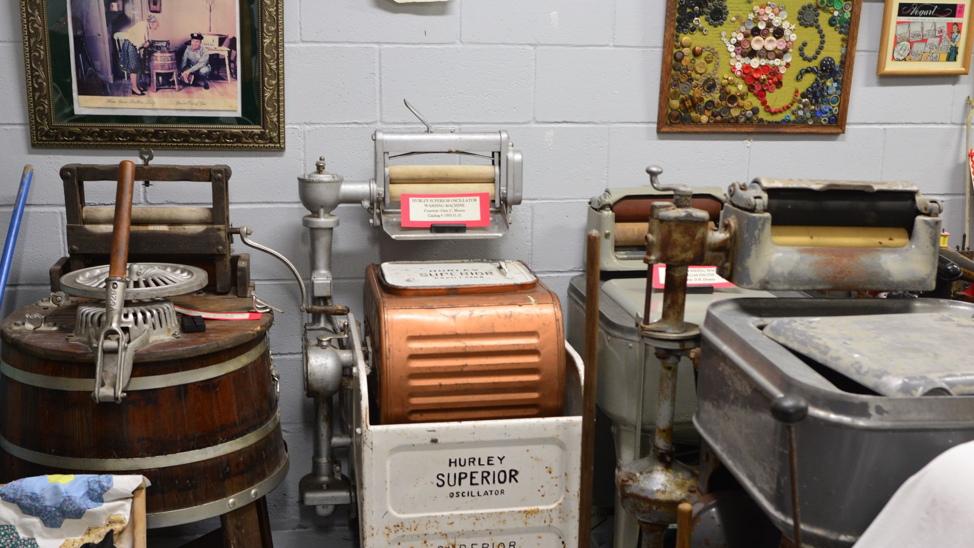 Early washing machines, Black Diamond Historical Museum, Black Diamond, Washington.