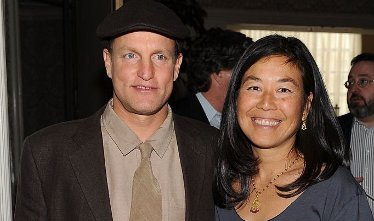 LOS ANGELES, CA - JANUARY 15: Actor Woody Harrelson (L) and wife Laura Louie arrive at the Tenth Annual AFI Awards 2009 held at Four Seasons Beverly Hills on January 15, 2010 in Los Angeles, California.