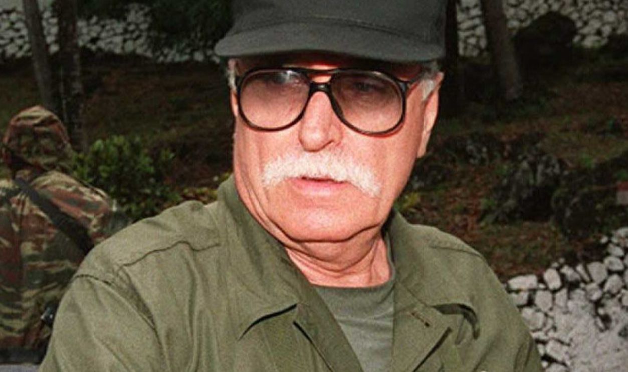 MORONI, COMOROS - OCTOBER 4: This picture shows French mercenary Bob Denard in the Comoros Island 04 October at Kandani army base in Moroni. French forces went in at 2300GMT 03 October in response to an appeal by the Comorian prime minister who is confronting an external military intervention led by Denard. French forces were moving toward the base where Denard remained with his supporters. AFP PHOTO