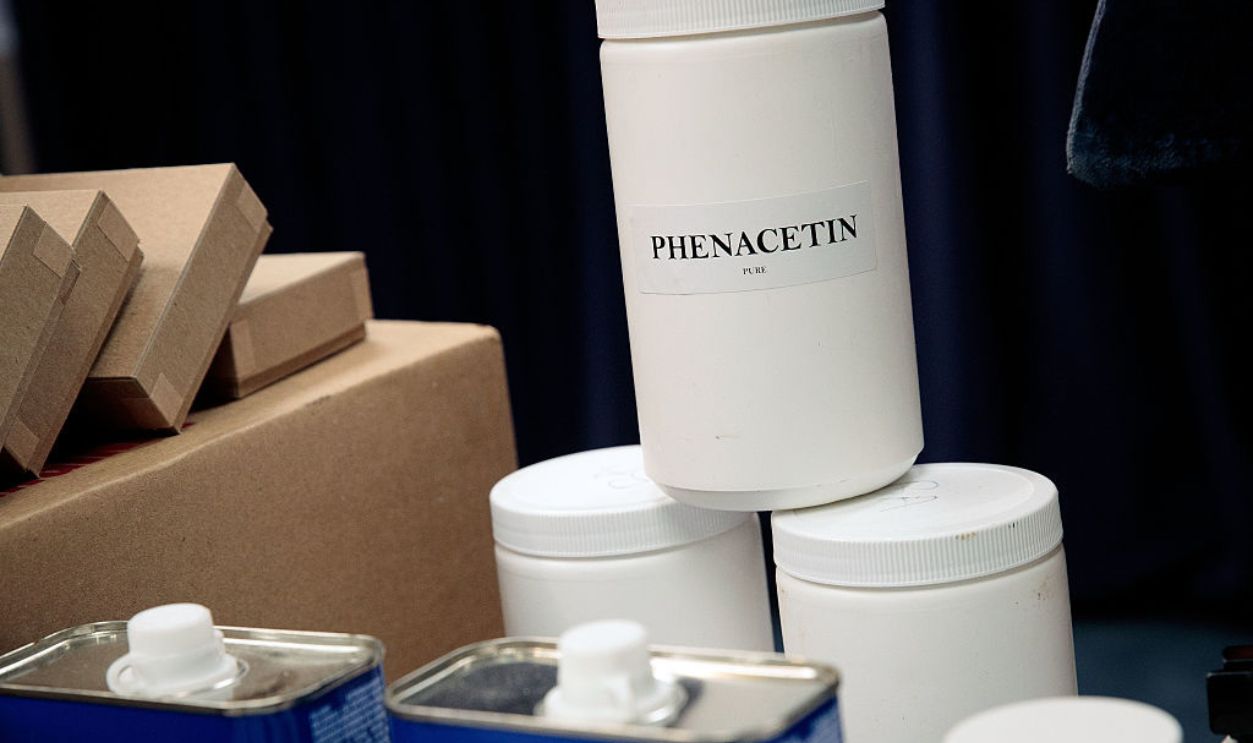 Phenacetin, a painkiller