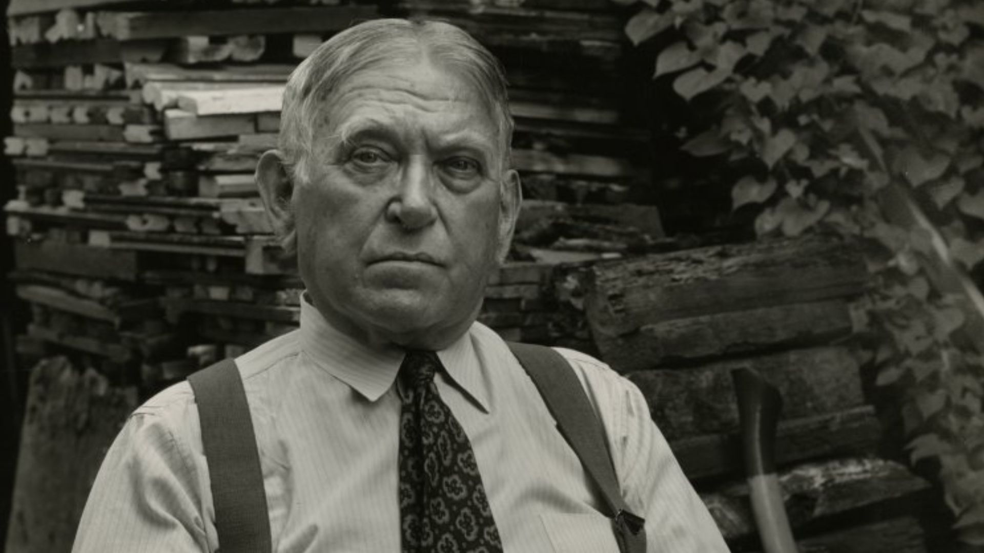 H.L. Mencken on his 75th birthday by A. Aubrey Bodine