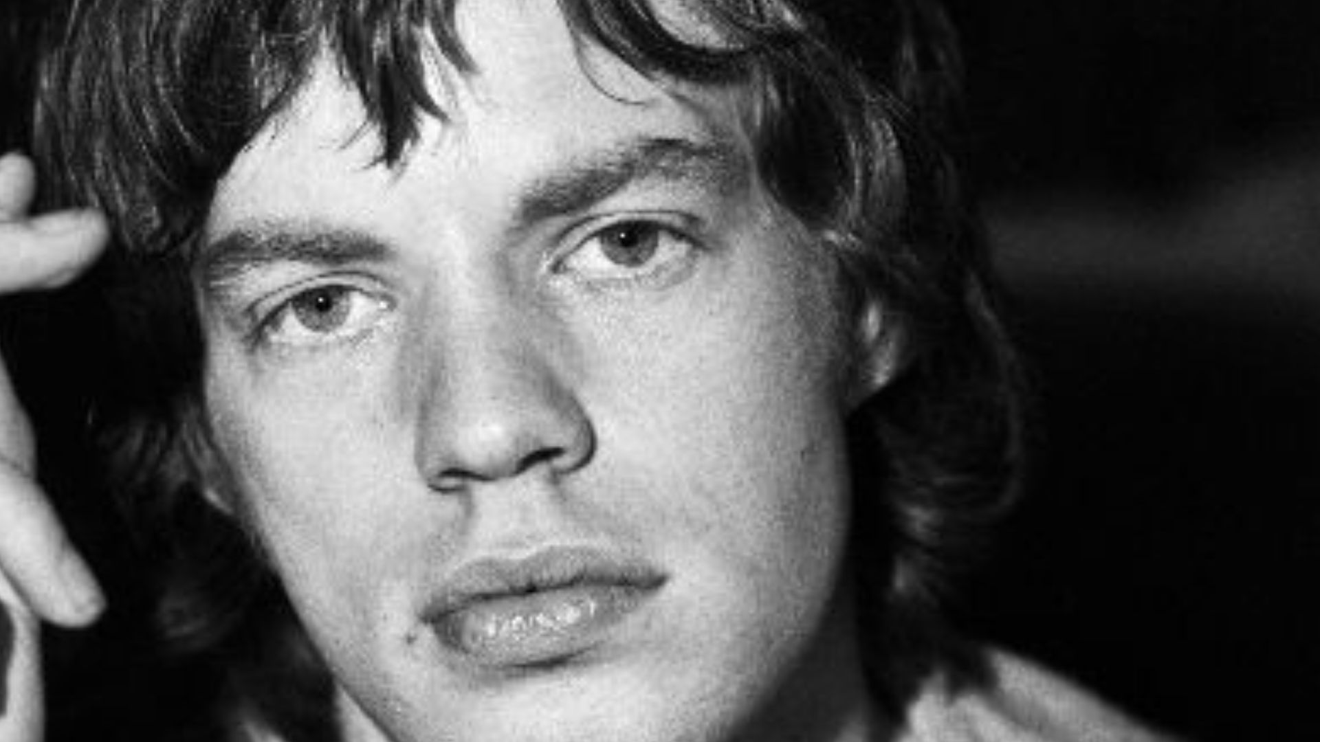 Photograph of Mick Jagger of The Rolling Stones during the band’s visit to Finland.