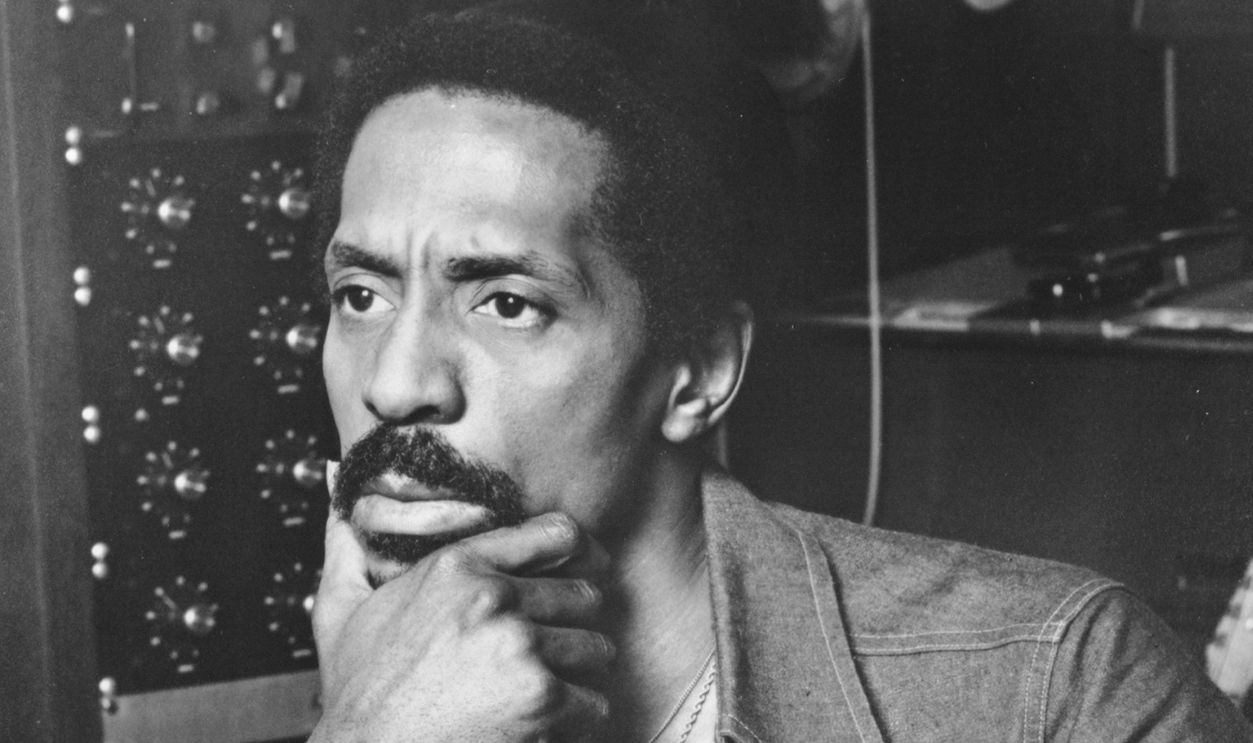  Rock and roll musician Ike Turner poses for a portrait at a recording console in circa 1973.