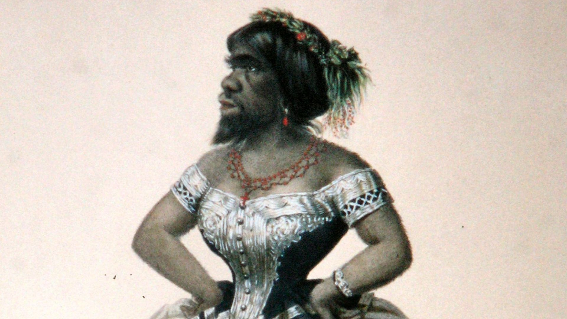 Julia Pastrana, Lithographie von Vinzenz Katzler (+ vor 1900)