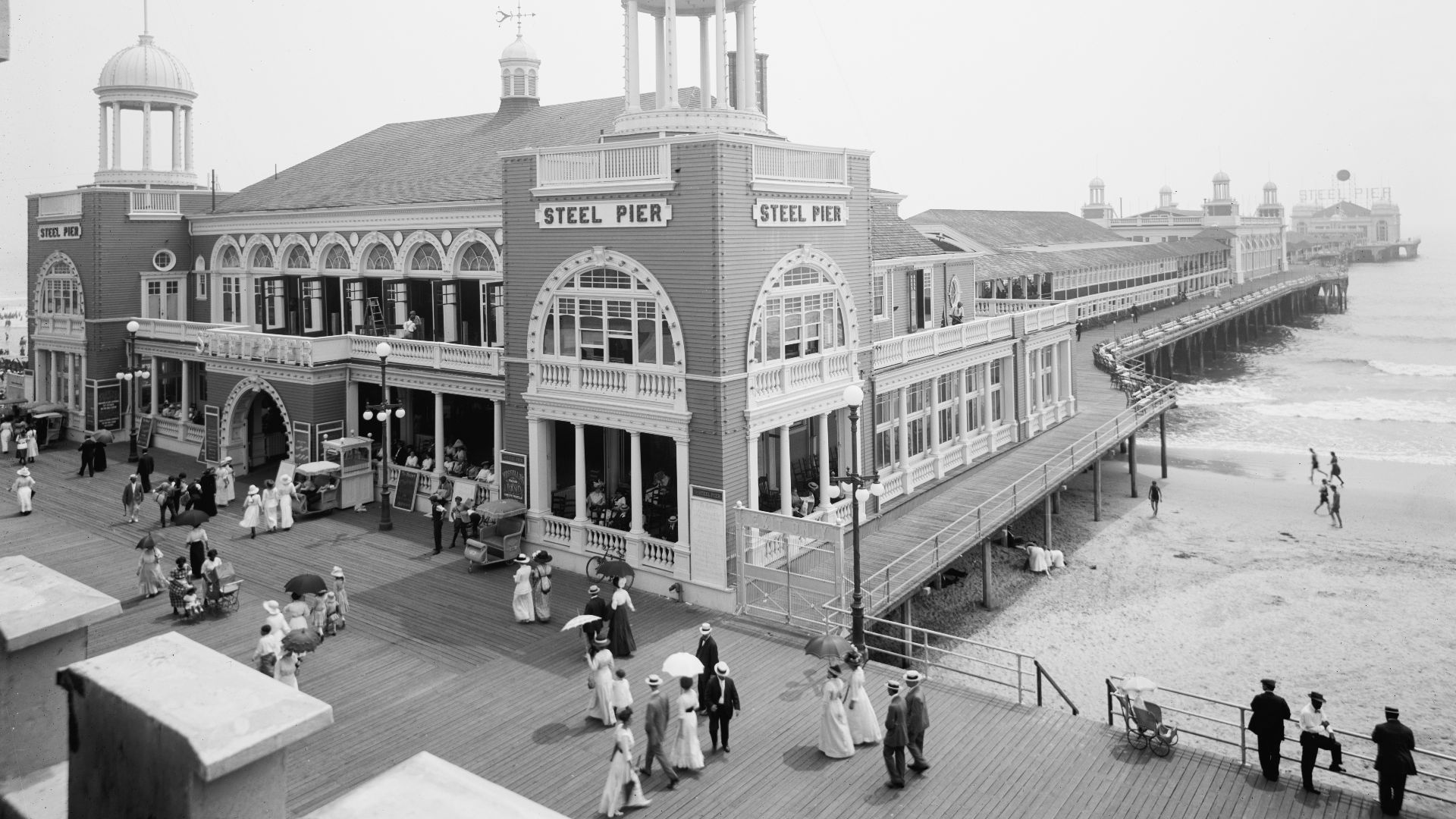 The Steel Pier at Atlantic City.  This was most likely taken around 1915.