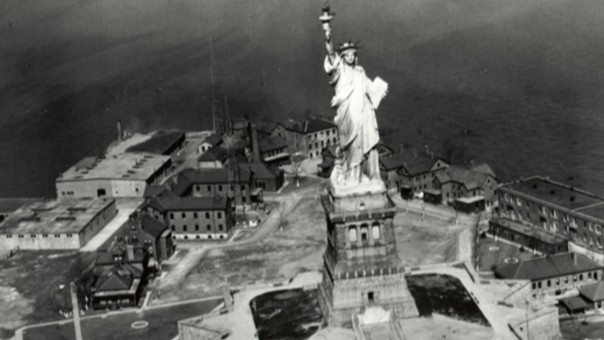 Statue of Liberty and part of Bedloe's (Liberty) Island, 1927