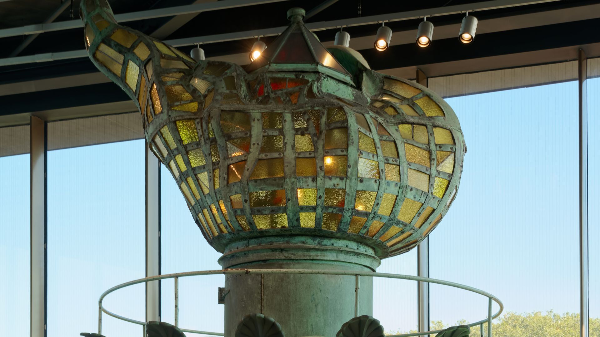 Former torch of the Statue of Liberty in the Statue of Liberty Museum, New York City