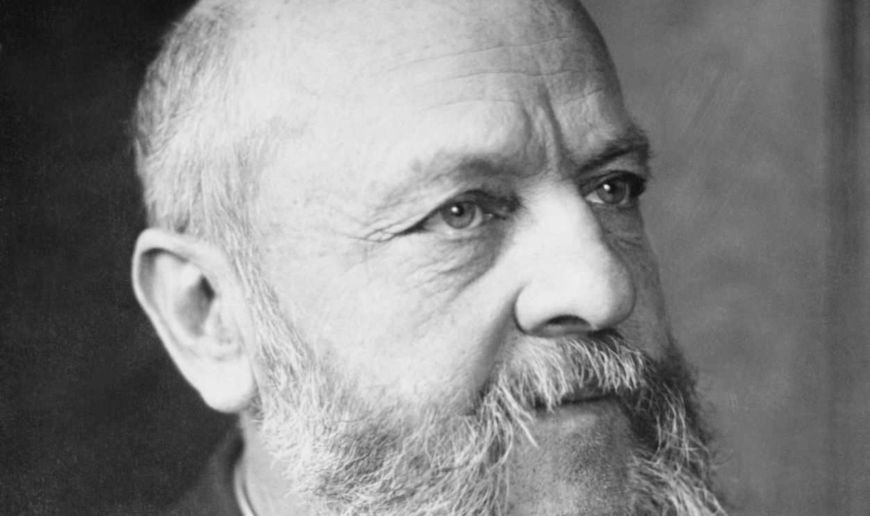 Anthony Comstock, (1844-1915), an American fanatical and anti-vice activist is shown. The source word