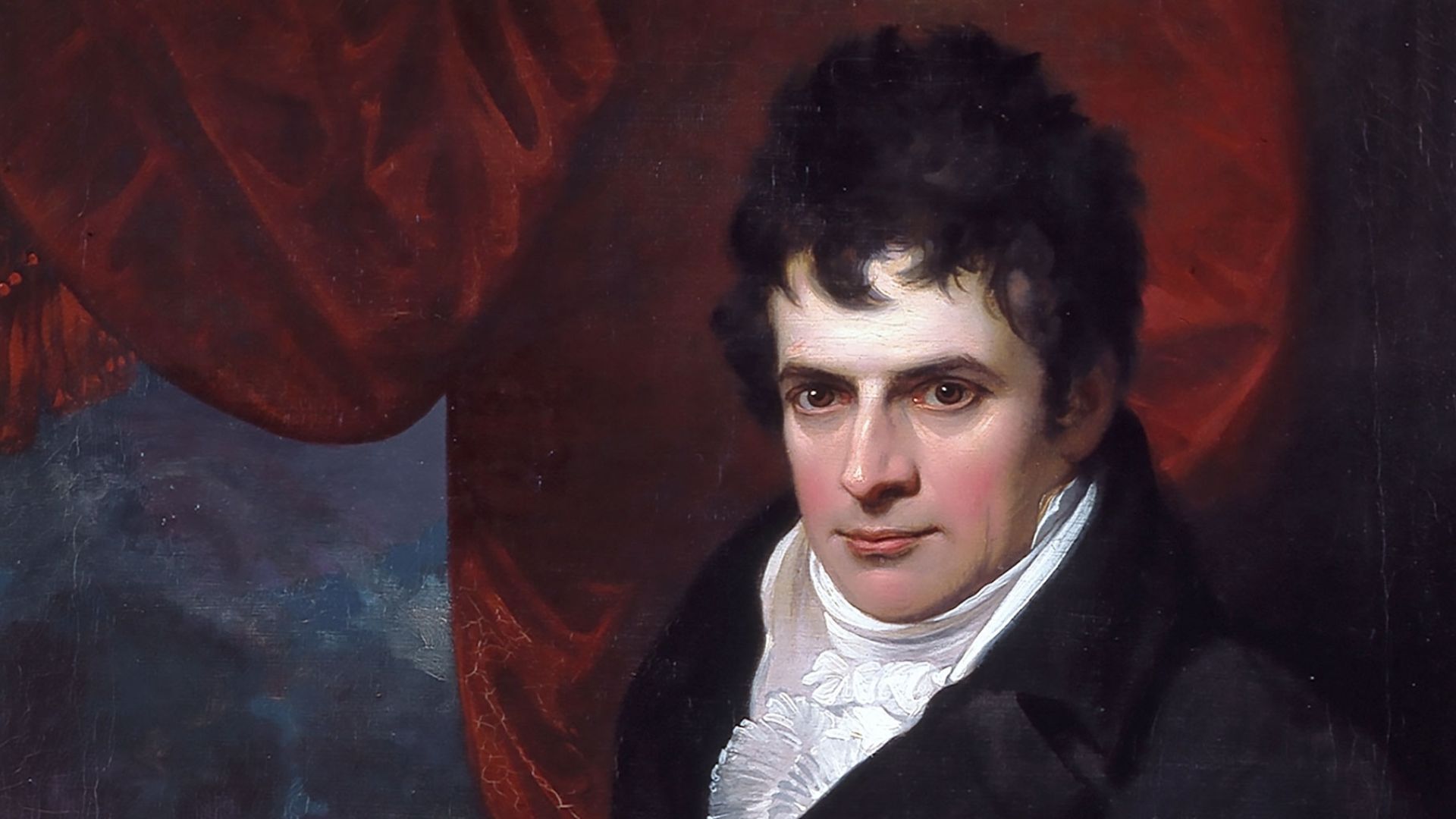 Benjamin West, American, 1738-1820. Robert Fulton, 1806, London, England. Oil on canvas, 36 1/4 × 28 1/4 in. (92.08 × 71.76 cm). Fenimore Art Museum, Cooperstown, N.Y., gift of Stephen C. Clark, N0218.1961. Photograph by Richard Walker.