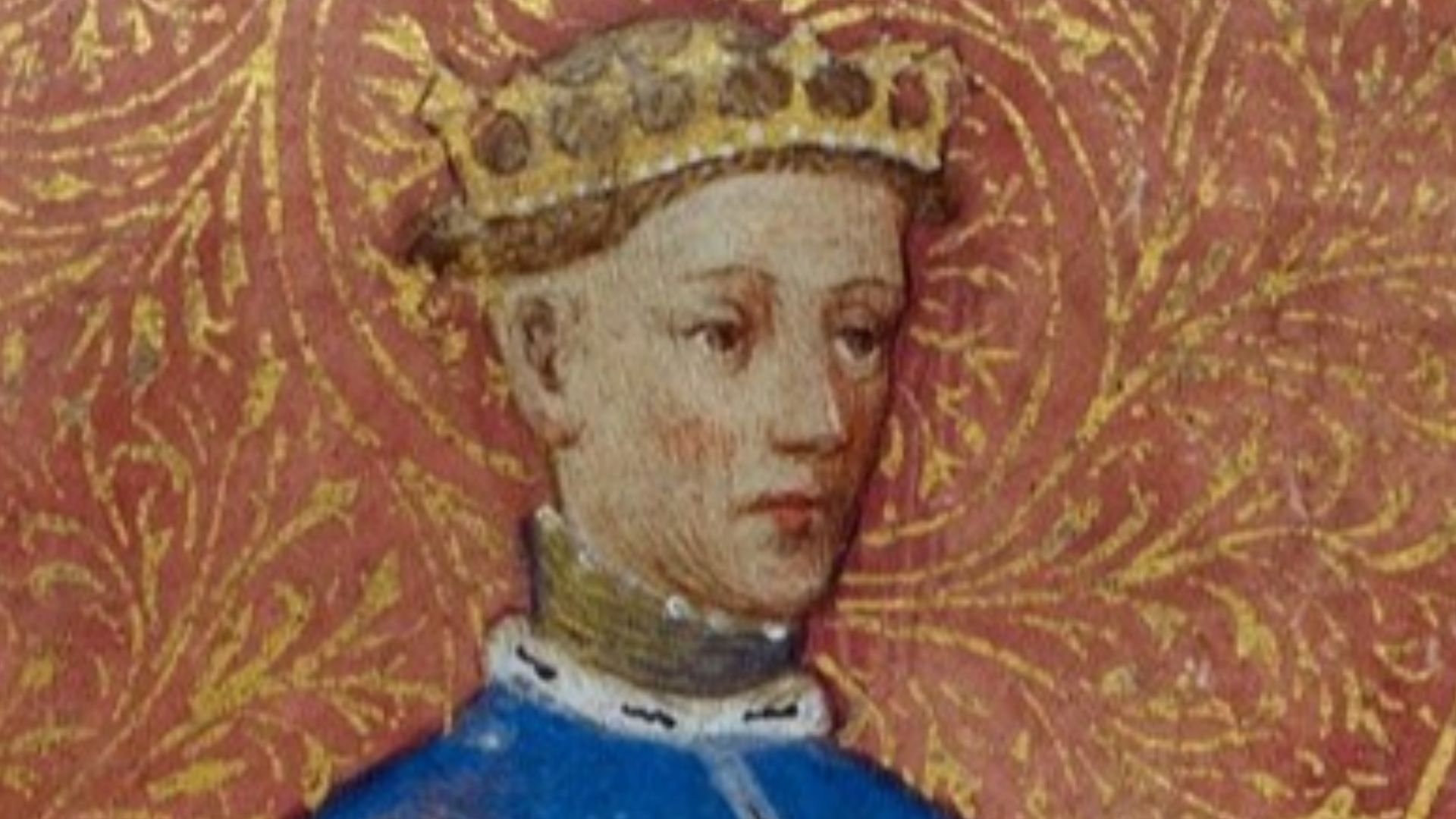 Detail of a miniature of Henry V of England.