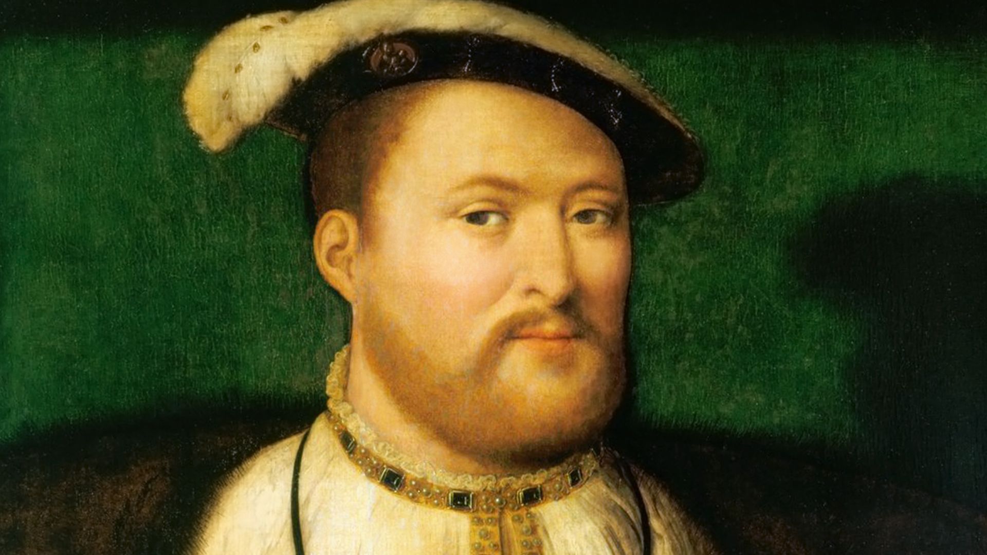 A digitally restored version of the original, restored by Becca Segovia / Royalty Now Studios. Original: https://commons.wikimedia.org/wiki/File:Henry_VIII_by_Joos_van_Cleve.jpg.