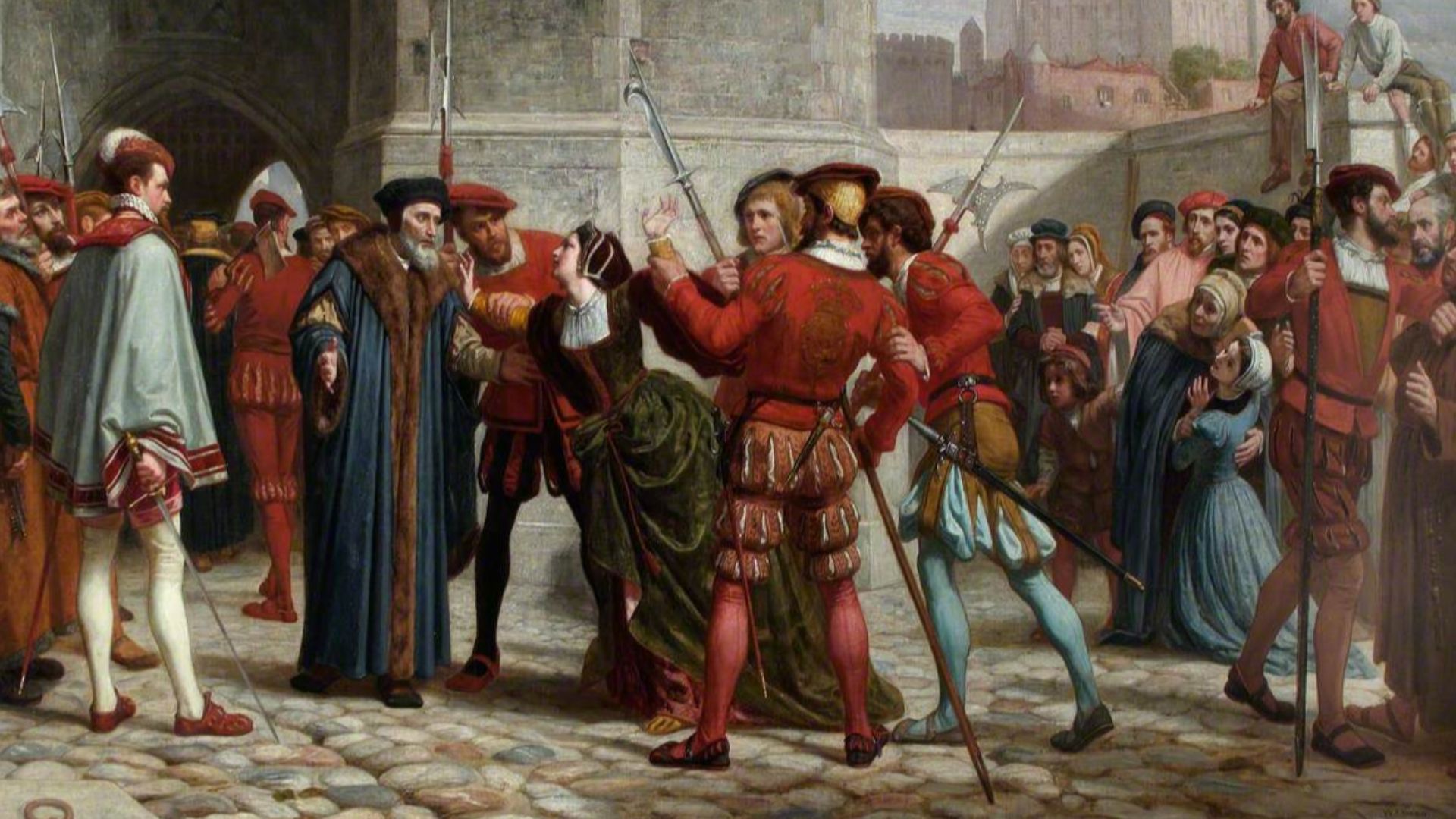 File:William Frederick Yeames (1835-1918) - The Meeting of Thomas More with His Daughter after His Sentence of Death - 3003080 - Tower of London.jpg