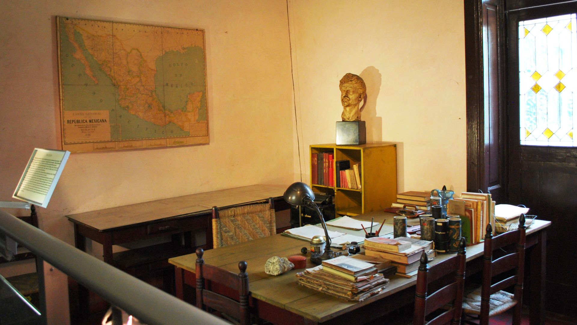 Study where Leon Trotsky was killed in the House of Leon Trotsky Museum in Coyoacan borough, Mexico City