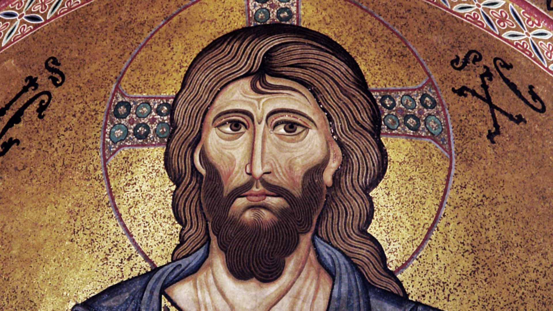 Christus Pantocrator - Artistic representation of Jesus Christ God, the second divine Person of the Most Holy Trinity (Cathedral of Cefalù, c. 1130.)