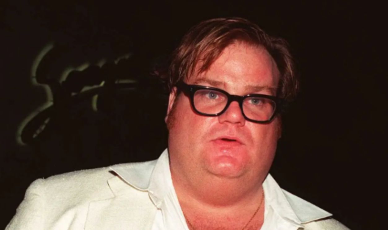 11/17/97 Beverly Hills, CA. Chris Farley outside Spago.