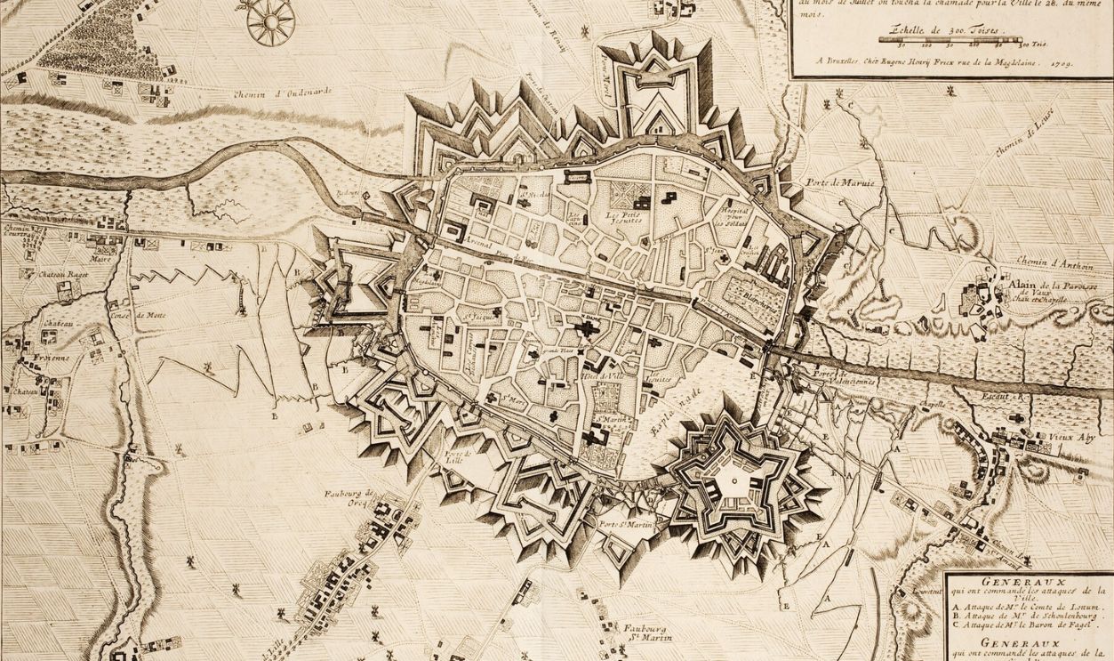 Map of the town and fortifications of Tournay