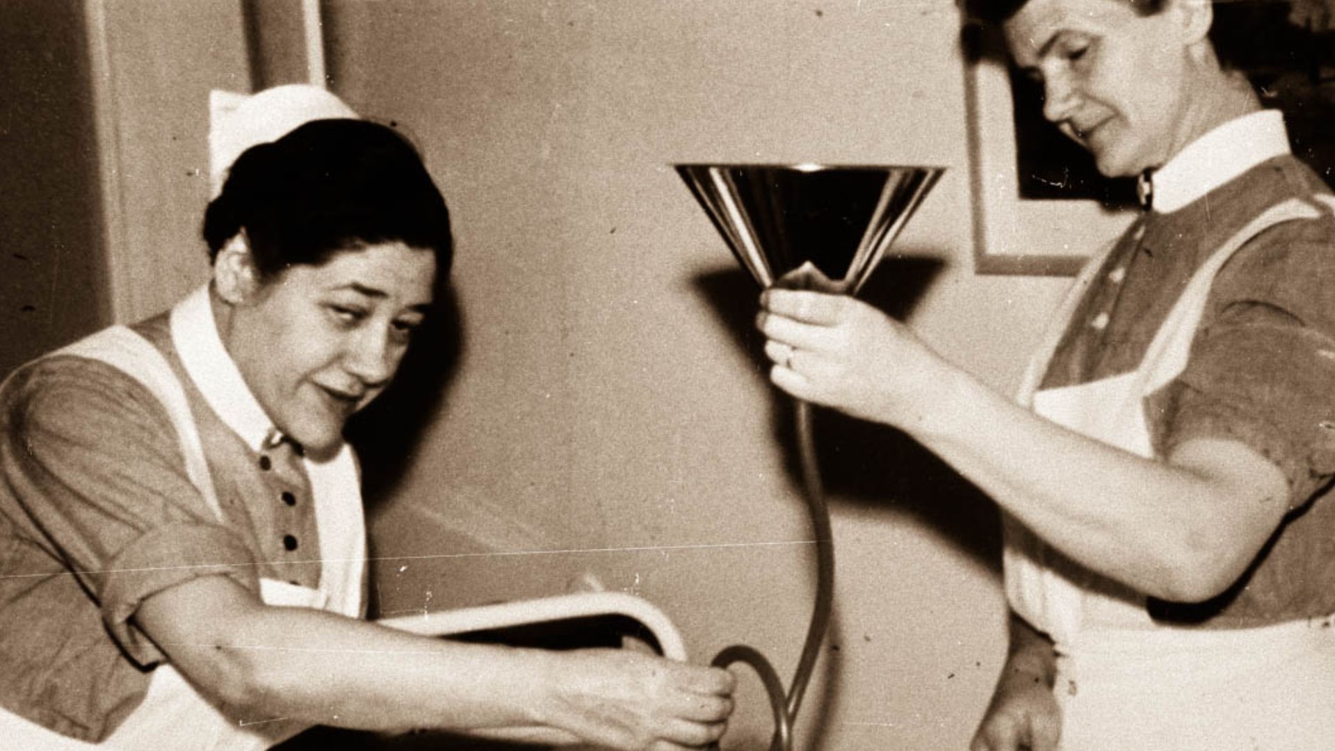 Insulin shock therapy performed by unnamed nurses on an unnamed patient. Source indicates that it was shot around the year 1930, however, as results of the procedure were first made public in 1933, and the practice wasn't widespread until a few years afte