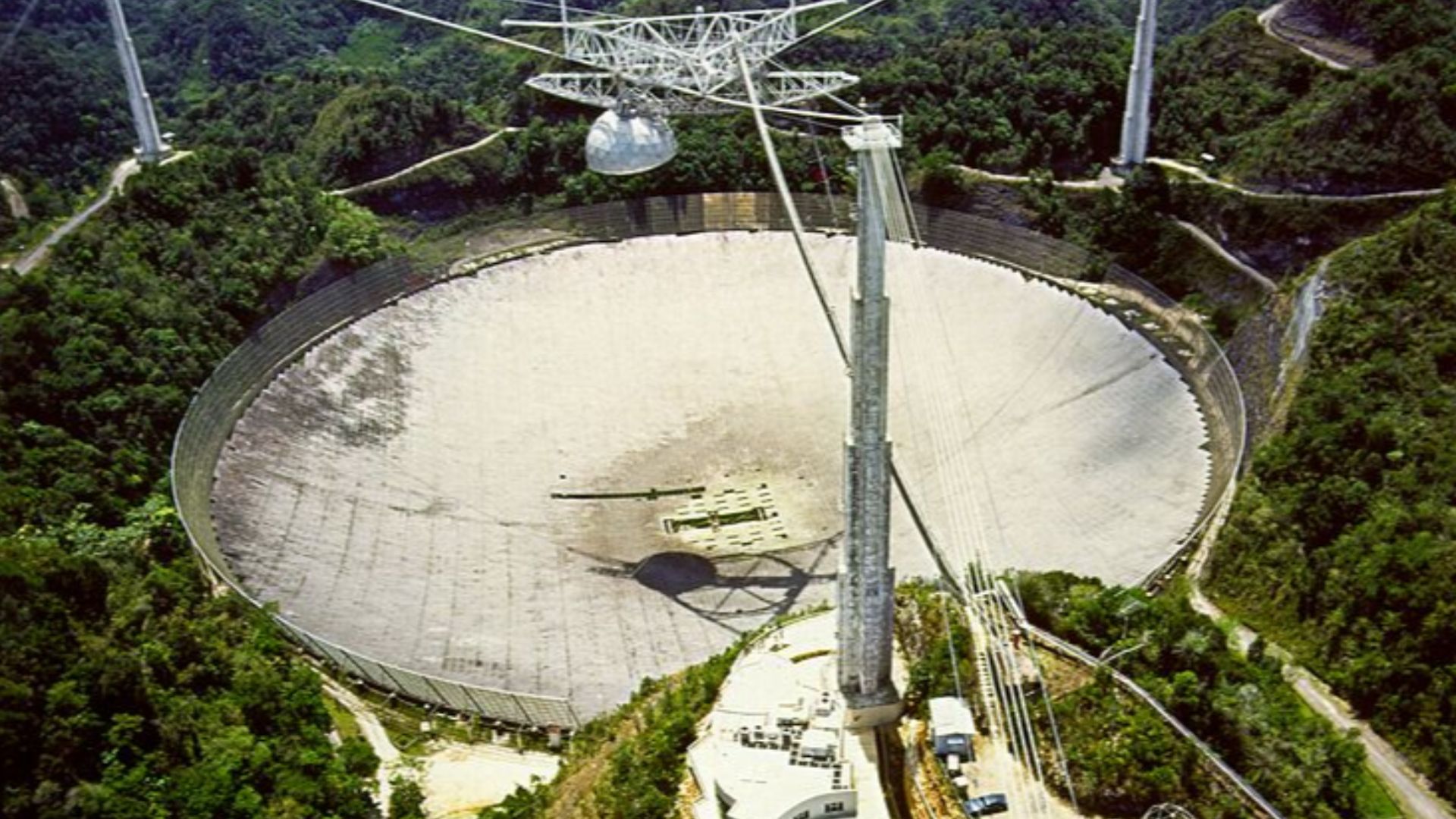 Aerial view of Arecibo Observatory in December 2012.
