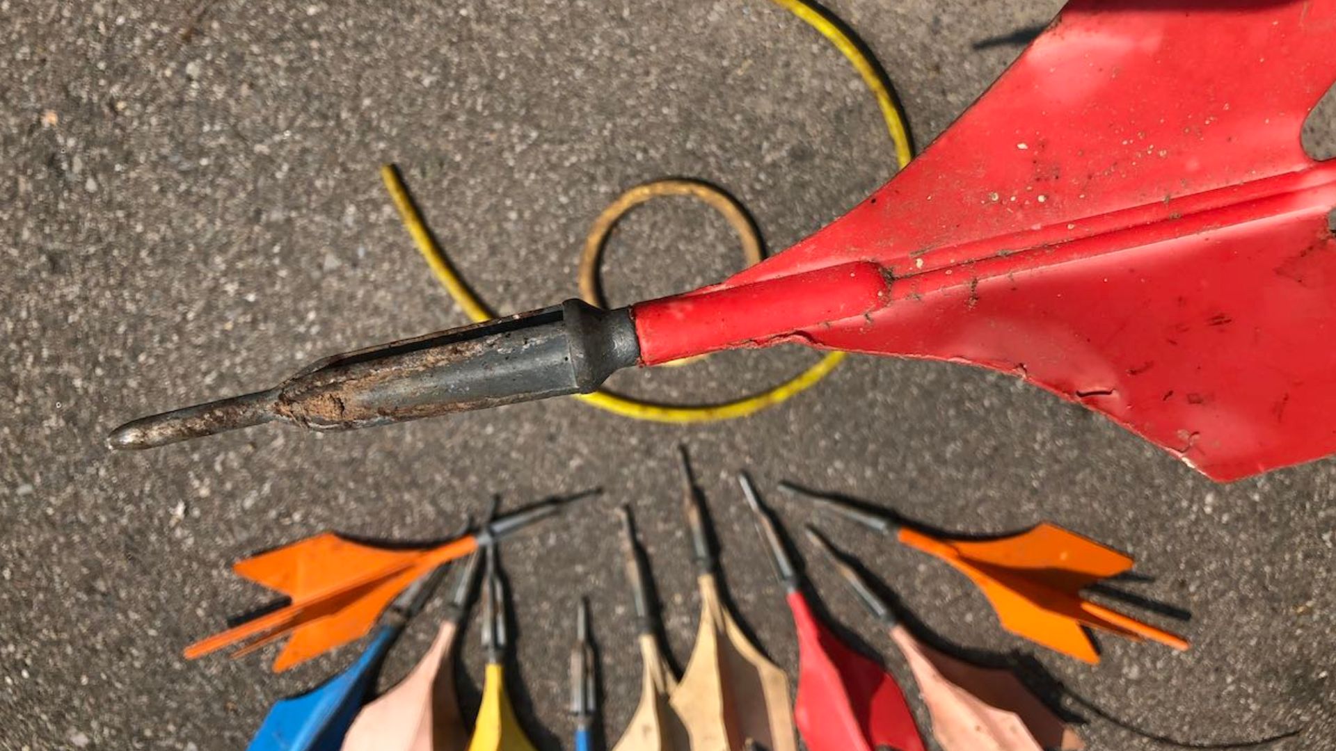 Lawn Darts used in Ontario Canada in the 1970's.
