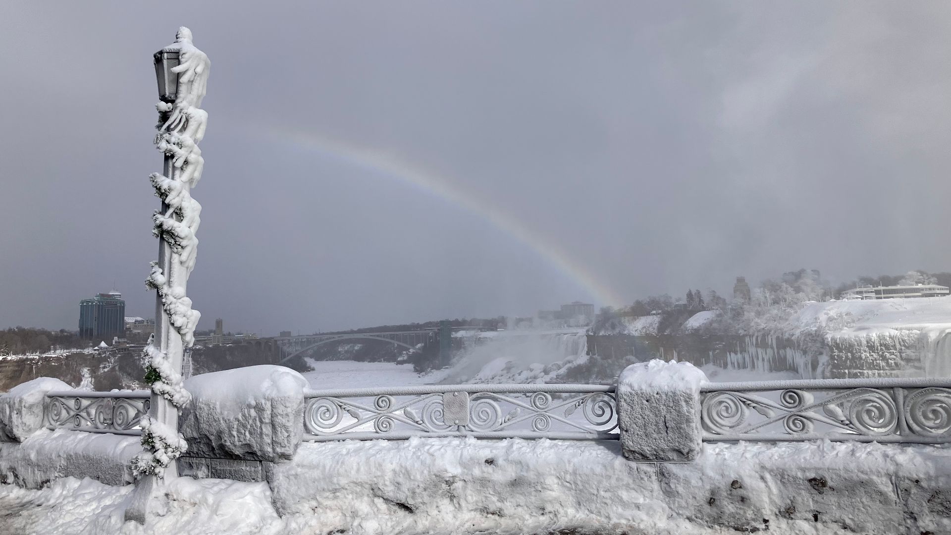 Winter Rainbow at Niagara Falls, Ontario